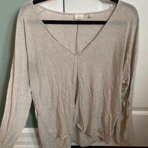 Aritzia Wilfred Beige Long Sleeve